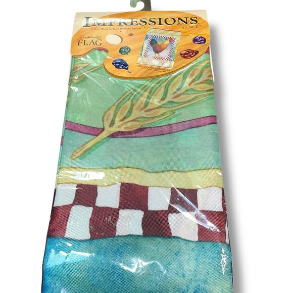 House Flag Farmhouse Rooster Chicken Checkerboard Outdoor Decor NCE 28" x 40" - Picture 4 of 11